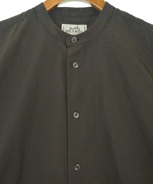 HERMES（エルメス）カジュアルシャツ 茶 サイズ:39(M位) メンズ/2200625041015