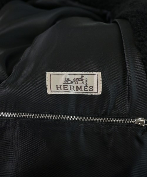 HERMES（エルメス）ムートンコート 黒 サイズ:44(S位) メンズ/2200633803018
