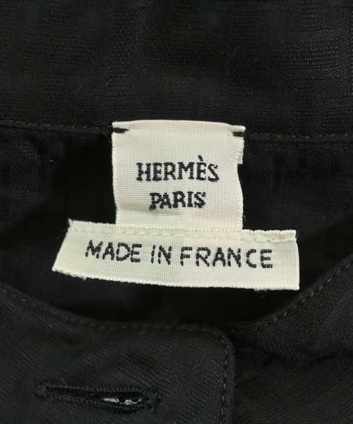 HERMES（エルメス）シャツワンピース 黒 サイズ:38(S位) レディース/2200610358029