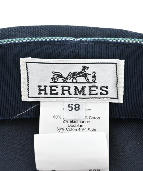 HERMES（エルメス）キャスケット 紺 サイズ:58 レディース/2200612724105