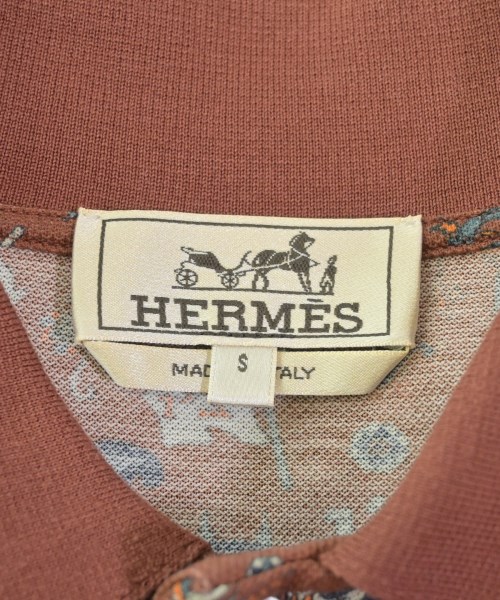 HERMES（エルメス）ポロシャツ 茶 サイズ:S メンズ/2200614687064