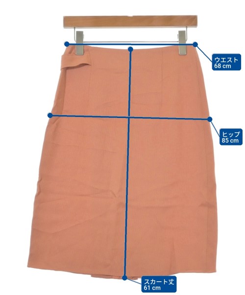 HERMES（エルメス）ひざ丈スカート オレンジ サイズ:36(XS位) レディース/2200616958070