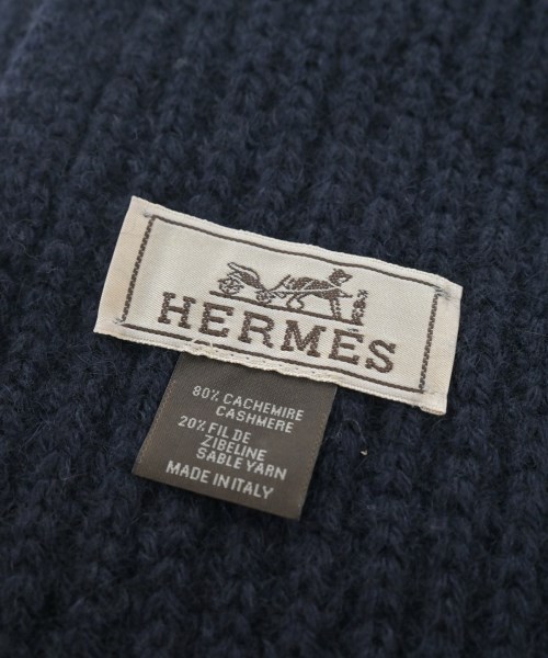 HERMES（エルメス）マフラー 紺 サイズ:- レディース/2200619076016