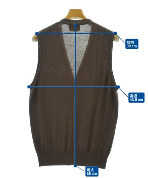 HERMES（エルメス）ベスト 茶 サイズ:S メンズ/2200619940027