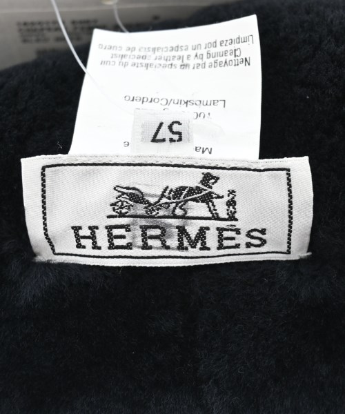 HERMES（エルメス）ハット 黒 サイズ:57cm レディース/2200620596046