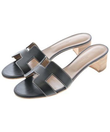 HERMES（エルメス）サンダル 黒 サイズ:EU37(23.5cm位) レディース