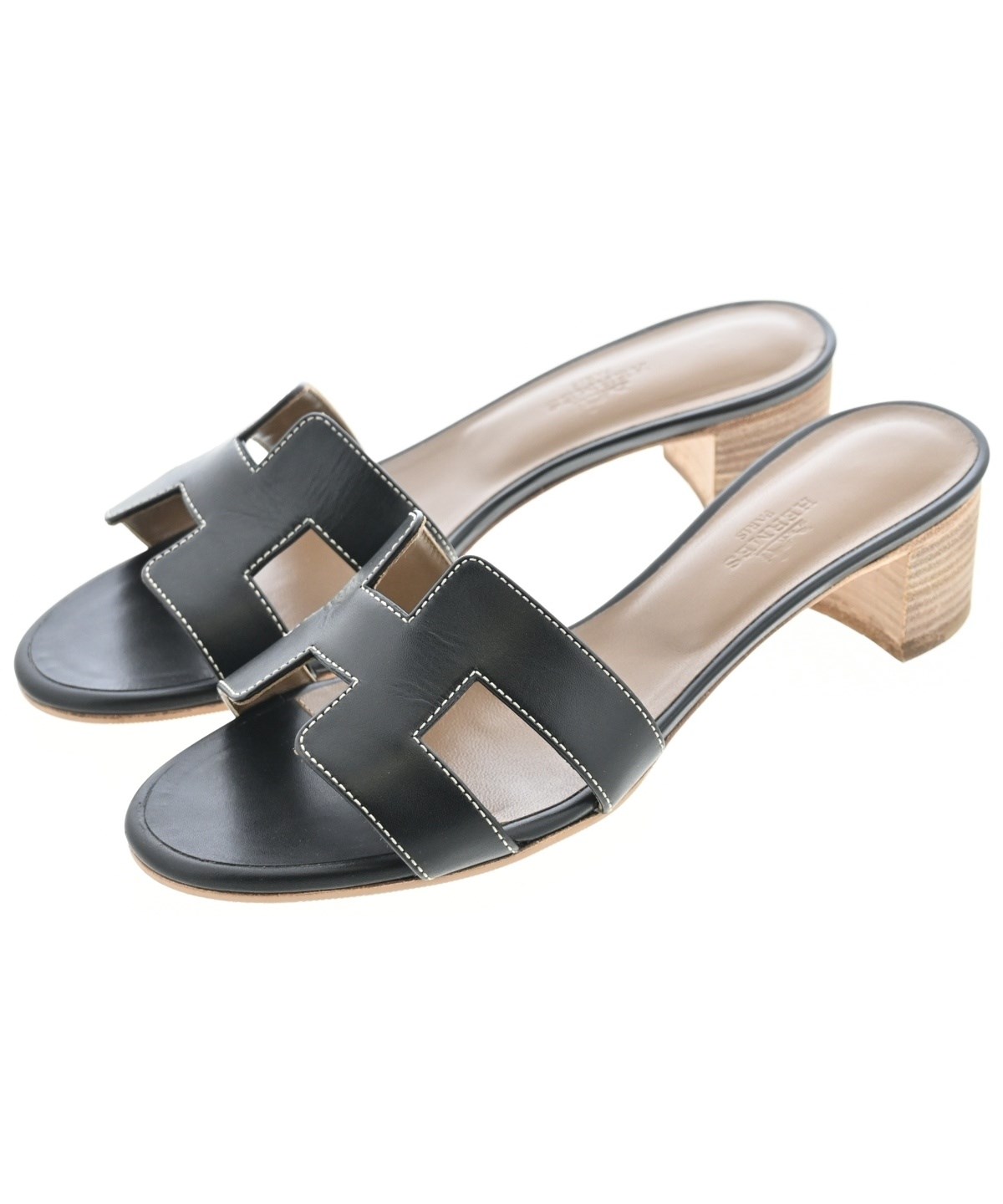 HERMES（エルメス）サンダル 黒 サイズ:EU37(23.5cm位) レディース