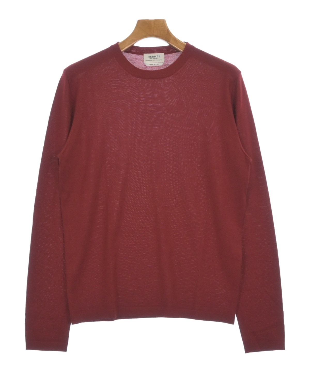 【最終値下】hermesエルメス メンズニット セーター HERMES（エルメス）ニット・セーター 赤 サイズ:-(S位) メンズ
