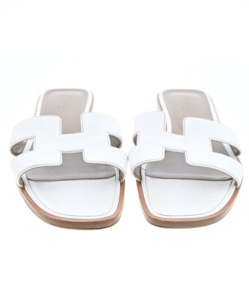 HERMES（エルメス）サンダル 白 サイズ:EU38 1/2(25cm位) レディース/2200604780041