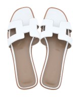 HERMES（エルメス）サンダル 白 サイズ:EU38 1/2(25cm位) レディース/2200604780041