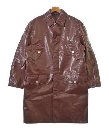 HERMES（エルメス）ステンカラーコート 赤 サイズ:48(L位) メンズ