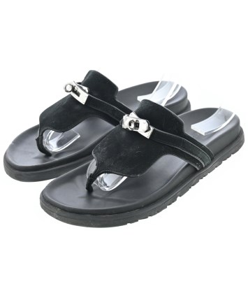 HERMES（エルメス）サンダル 黒 サイズ:EU37(23.5cm位) レディース