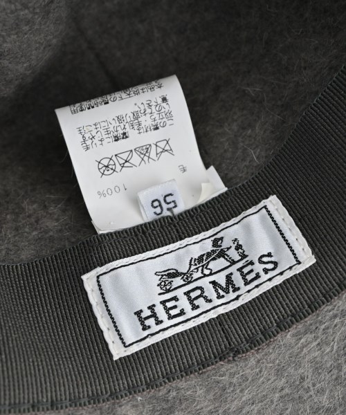 HERMES（エルメス）ハット グレー サイズ:56 レディース/2200608919096