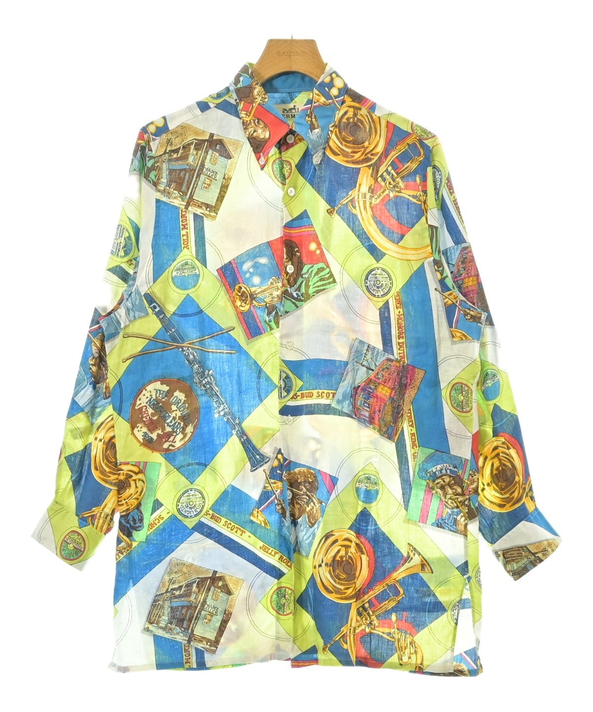 HERMES（エルメス）カジュアルシャツ 青 サイズ:40(L位) メンズ