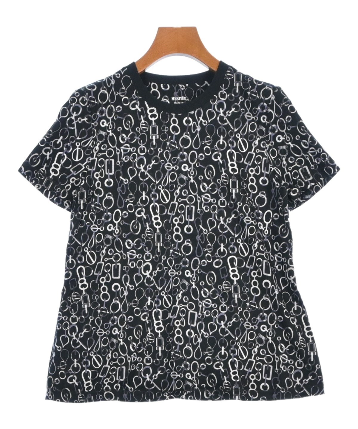 【新品未使用正規品】HERMES　タグ付き　ロゴTシャツ　レディースMサイズ エルメス(HERMES)エルメス Tシャツ 半袖Tシャツ 衣料品 トップス