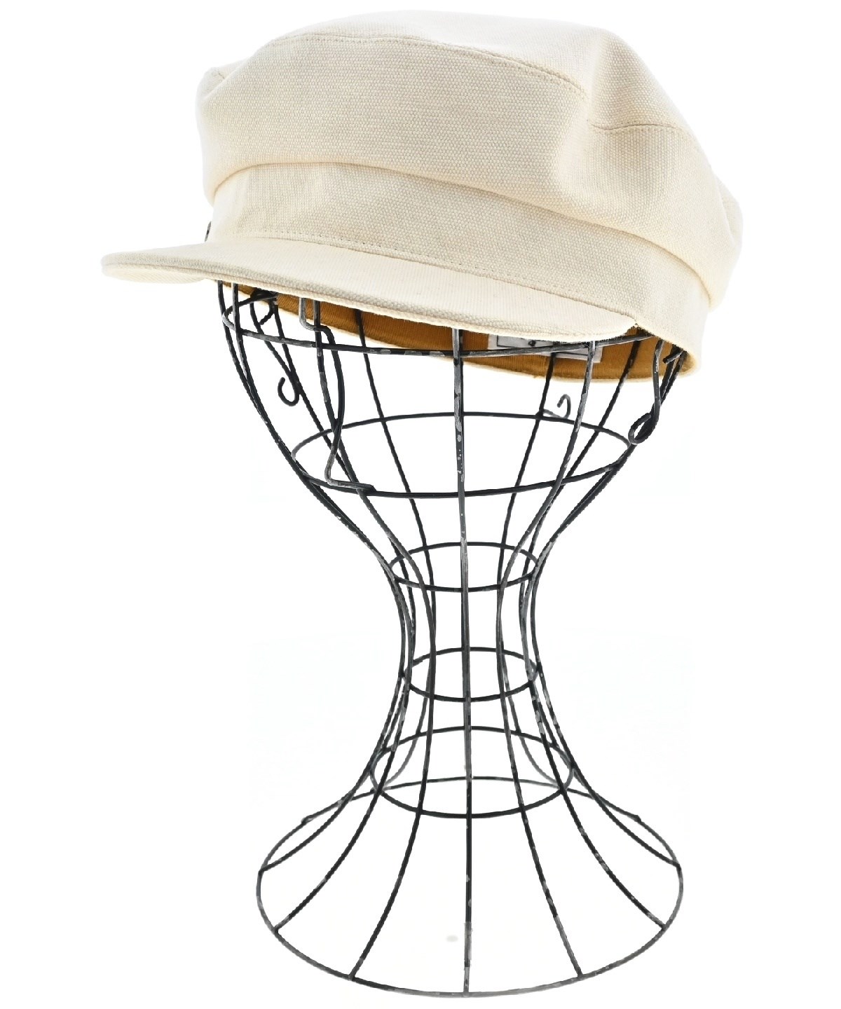 HERMES（エルメス）ハンチング・ベレー帽 白 サイズ:58cm レディース