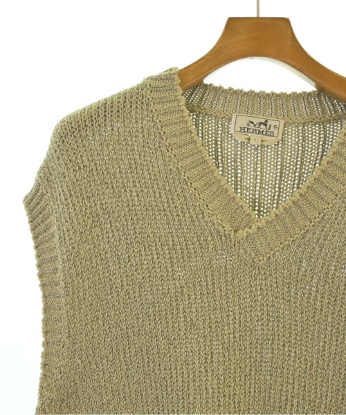 HERMES（エルメス）ベスト ベージュ サイズ:L メンズ/2200673472076