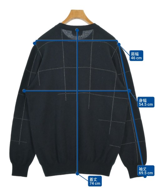 HERMES（エルメス）ニット・セーター 紺 サイズ:XL メンズ/2200673520029