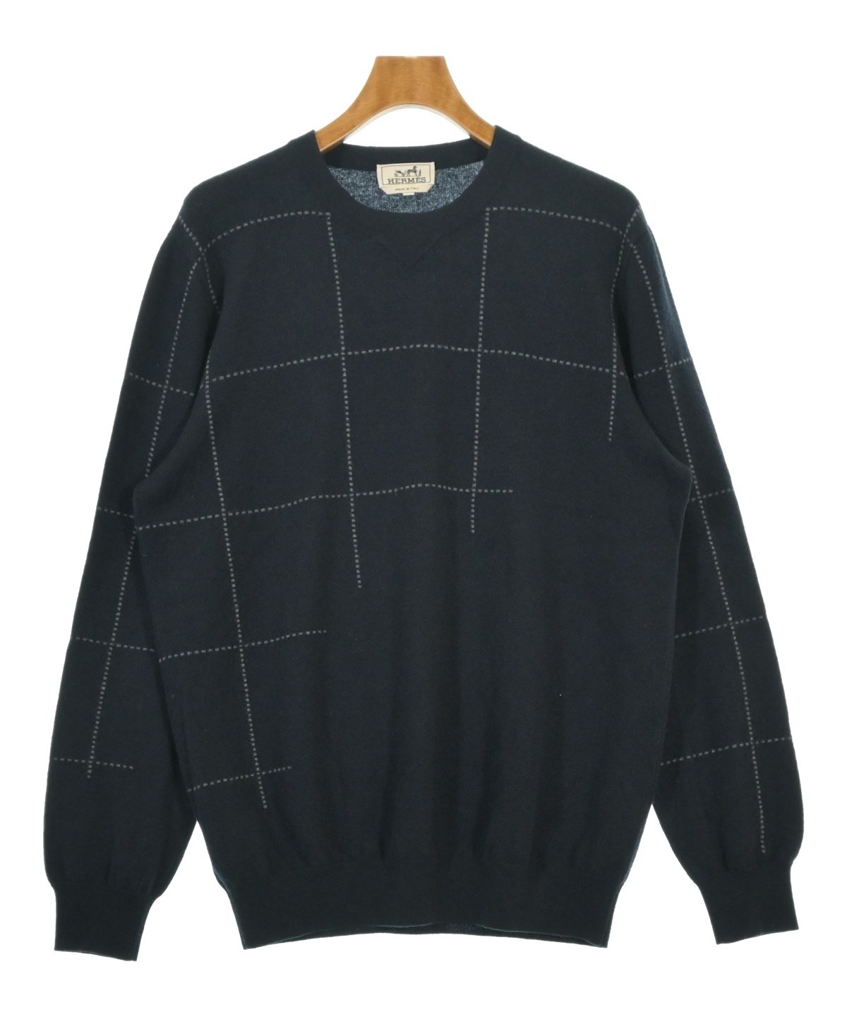 HERMES ネイビー セーター XL HERMES（エルメス）ニット・セーター 紺 サイズ:XL メンズ