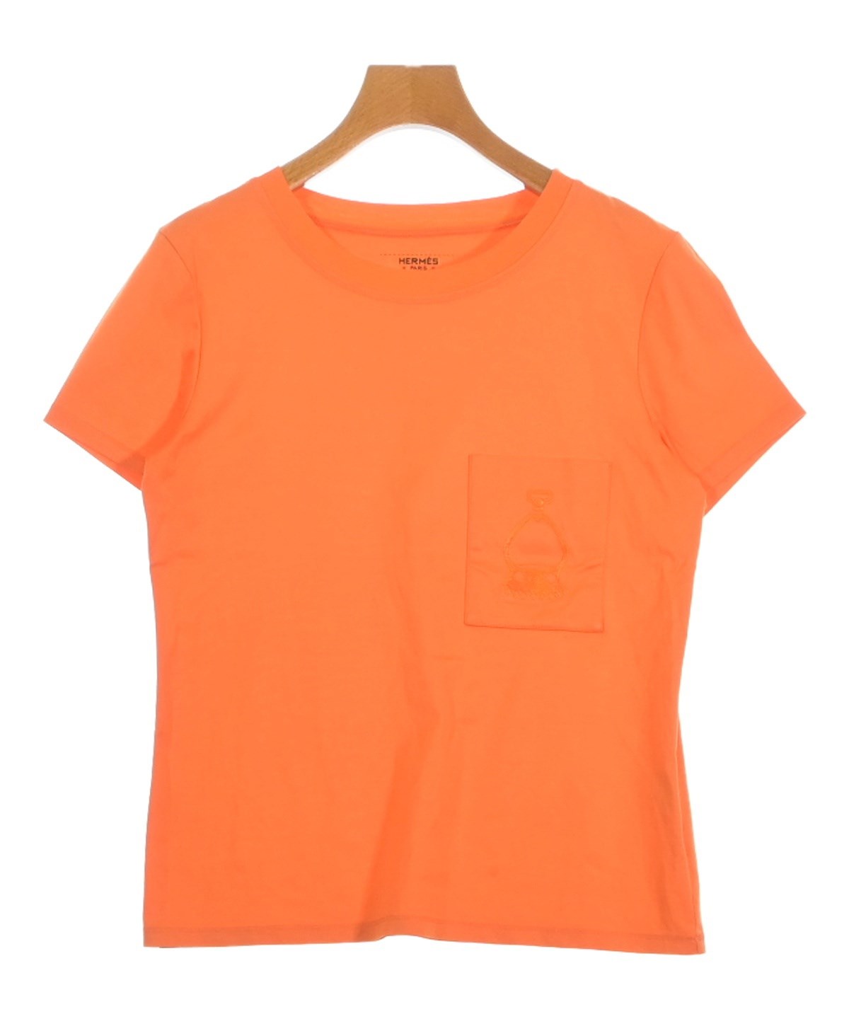エルメス Tシャツ　オレンジ　なぎ HERMES（エルメス）Tシャツ・カットソー オレンジ サイズ:38(S位
