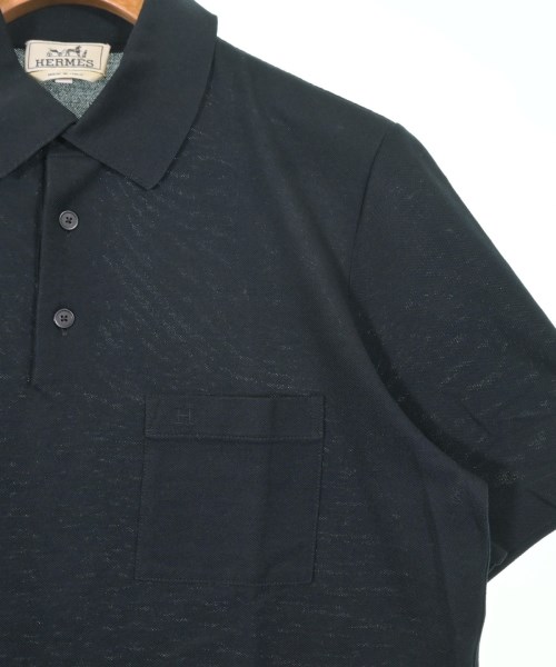 HERMES（エルメス）ポロシャツ 黒 サイズ:L メンズ/2200675287067