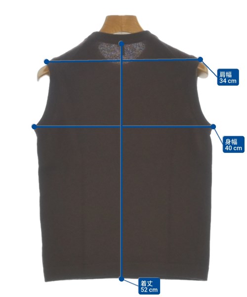 HERMES（エルメス）ニット・セーター 茶 サイズ:SM レディース/2200668074094