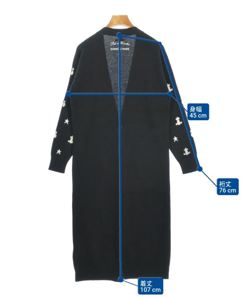 HERMES（エルメス）カーディガン 黒 サイズ:34(XXS位) レディース/2200669667066