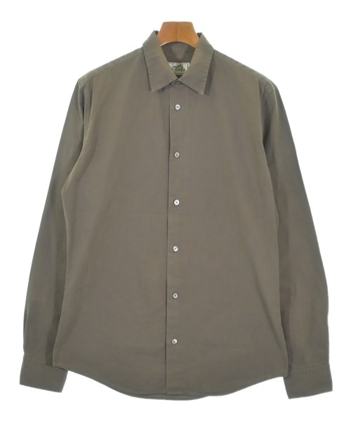 HERMES(エルメス)カジュアルシャツ 茶 サイズ:39(M位)/2200676295047