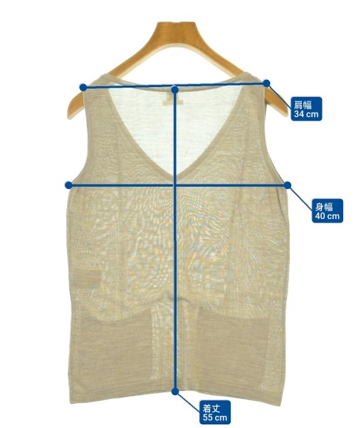 HERMES（エルメス）ベスト ベージュ サイズ:34(XXS位) レディース/2200677388052