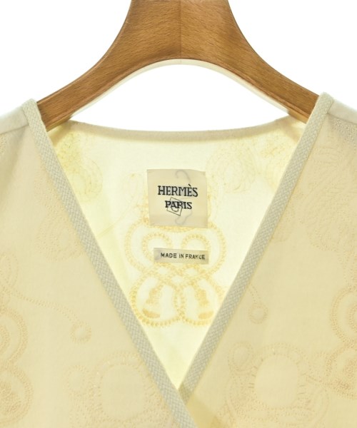 HERMES（エルメス）ノーカラージャケット 白 サイズ:36(XS位) レディース/2200678577011