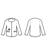 HERMES（エルメス）ノーカラージャケット 白 サイズ:36(XS位) レディース/2200678577011