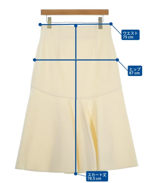HERMES（エルメス）ロング・マキシ丈スカート 白 サイズ:40(M位) レディース/2200678425213