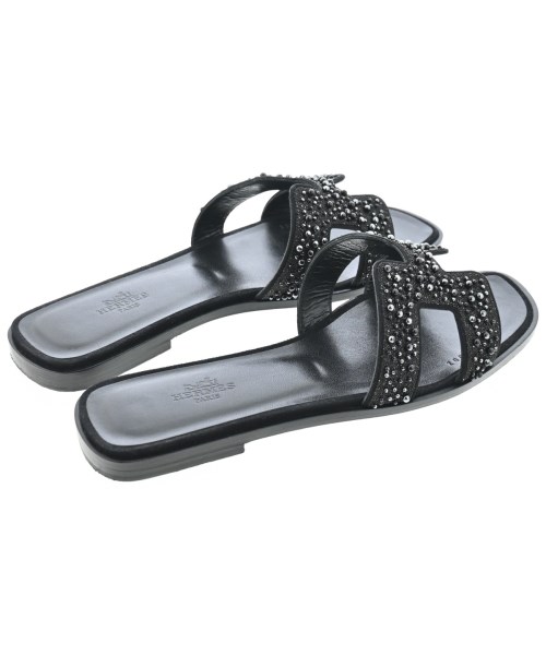 HERMES（エルメス）サンダル 黒 サイズ:EU37 1/2(24cm位) レディース/2200681465077