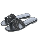 HERMES（エルメス）サンダル 黒 サイズ:EU37 1/2(24cm位) レディース/2200681465077
