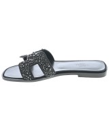 HERMES（エルメス）サンダル 黒 サイズ:EU37 1/2(24cm位) レディース/2200681465077