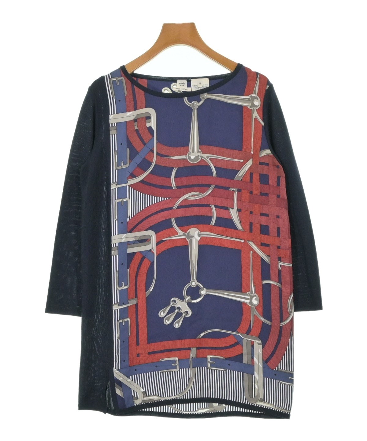 HERMES（エルメス）ニット・セーター 紺 サイズ:36(XS位) レディース