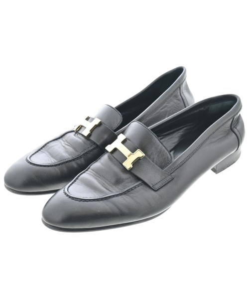 HERMES(エルメス)ドレスシューズ/ローファー 黒 サイズ:EU38(24.5cm位)/2200693368052