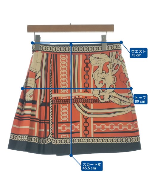 HERMES（エルメス）ミニスカート オレンジ サイズ:38(S位) レディース/2200694275106