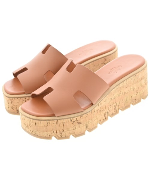 HERMES(エルメス)サンダル 茶 サイズ:EU37(23.5cm位)/2200694275366