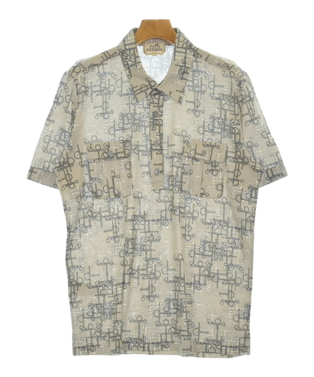HERMES（エルメス）ポロシャツ グレー サイズ:XL メンズ/2200695083014