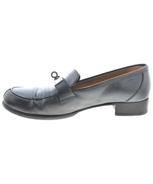 HERMES（エルメス）ドレスシューズ/ローファー 黒 サイズ:37 1/2(24cm位) レディース/2200698774117