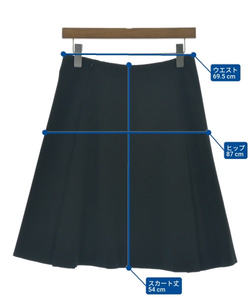 HERMES（エルメス）ひざ丈スカート 黒 サイズ:36(XS位) レディース/2200692557044