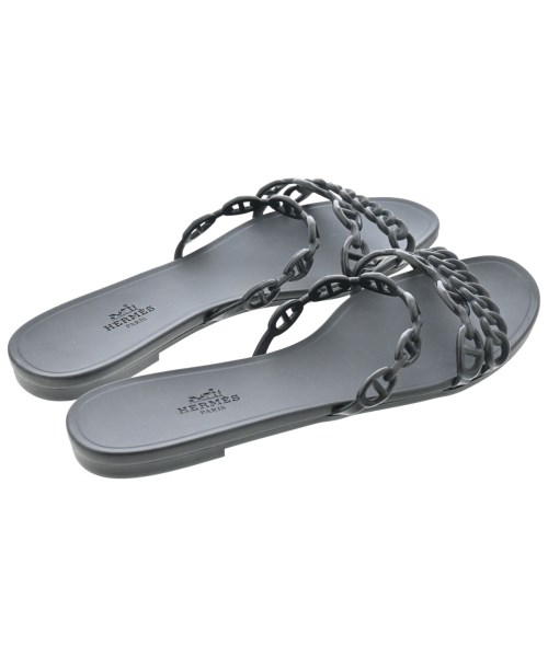 HERMES（エルメス）サンダル 黒 サイズ:EU39(25.5cm位) レディース/2200701180072