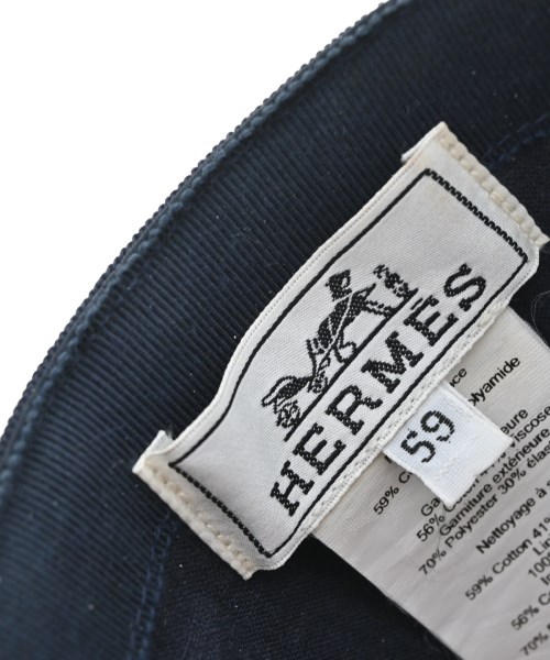 HERMES（エルメス）キャップ 紺 サイズ:59 メンズ/2200656020058
