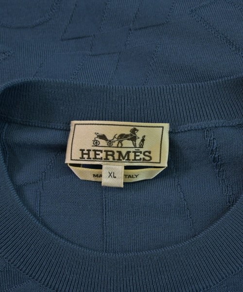 HERMES（エルメス）ニット・セーター 青 サイズ:XL メンズ/2200656686049