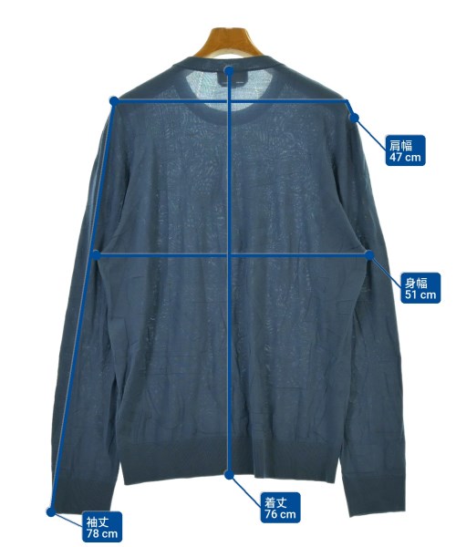 HERMES（エルメス）ニット・セーター 青 サイズ:XL メンズ/2200656686049