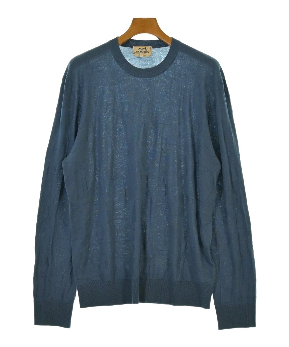HERMESニット HERMES（エルメス）ニット・セーター 青 サイズ:XL メンズ