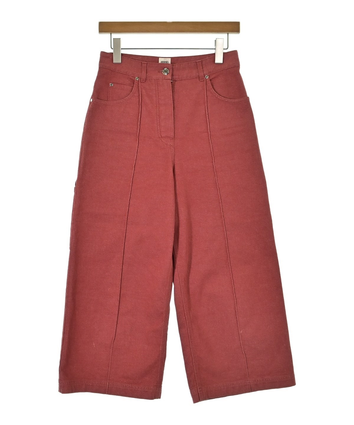 HERMES（エルメス）デニムパンツ 赤 サイズ:36(XS位) レディース
