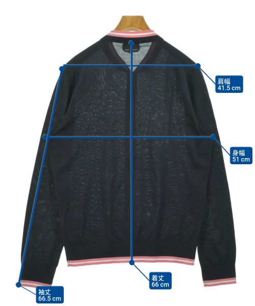 HERMES（エルメス）カーディガン 紺 サイズ:M メンズ/2200656686070