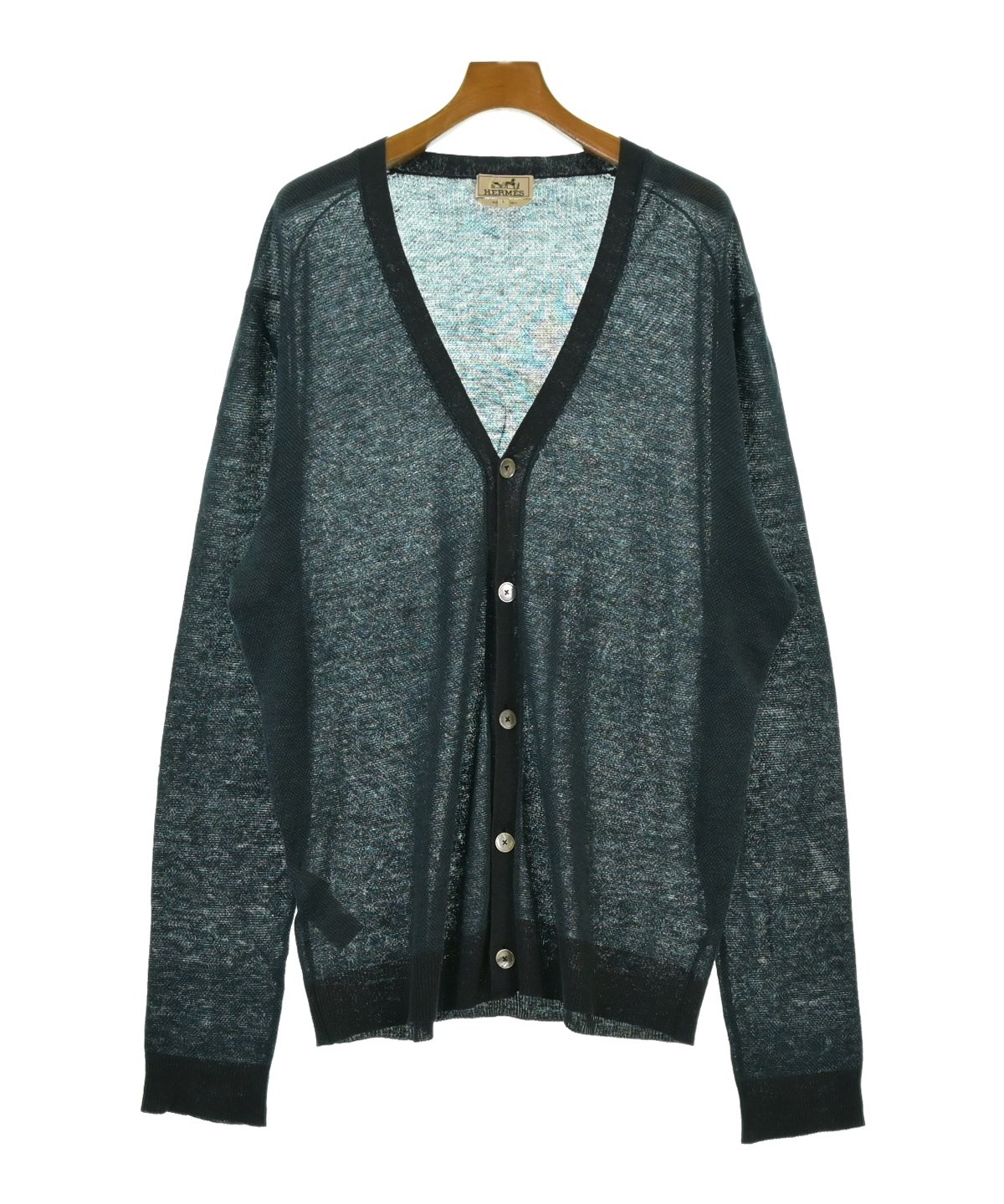 HERMES（エルメス）カーディガン 紺 サイズ:M メンズ/2200656686087
